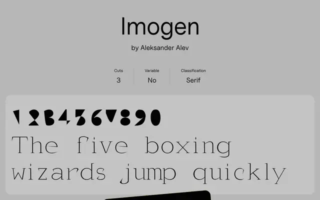 Imogen specimen from Uncut