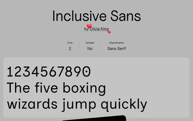 Inclusive Sans specimen from Uncut