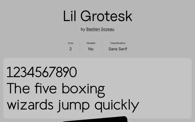 Lil Grotesk specimen from Uncut