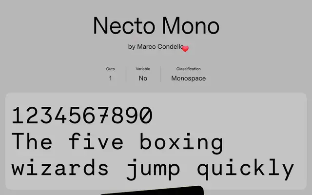 Necto Mono specimen from Uncut