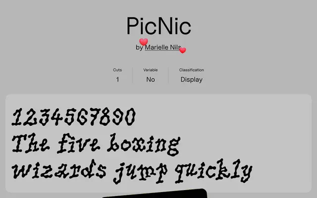 PicNic specimen from Uncut