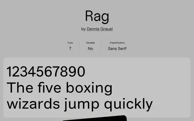 Rag specimen from Uncut