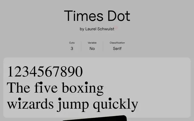 Times Dot specimen from Uncut