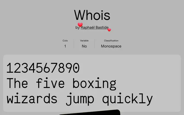 Whois specimen from Uncut