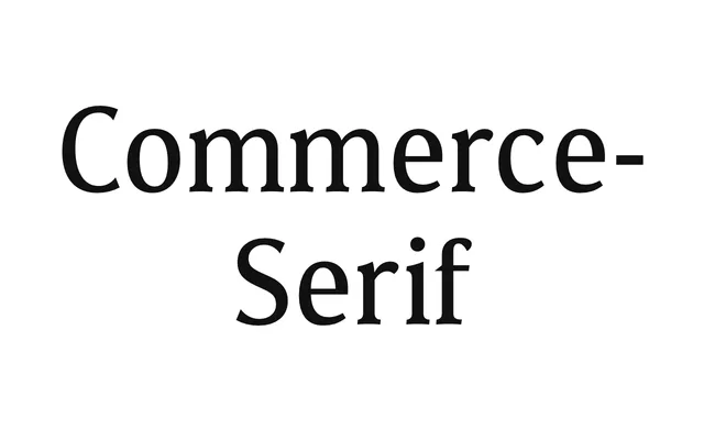 Commerce-Serif specimen from Union Type Design