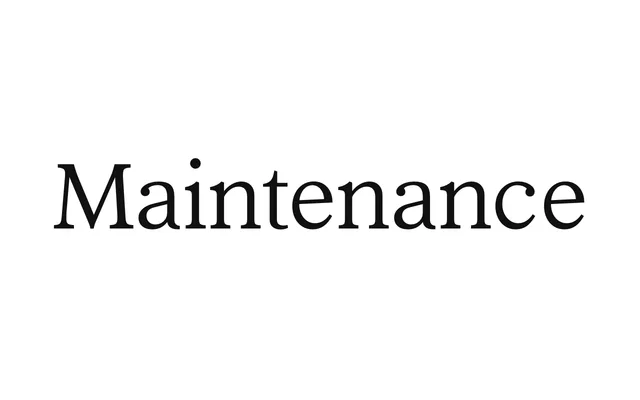 Maintenance specimen from Union Type Design