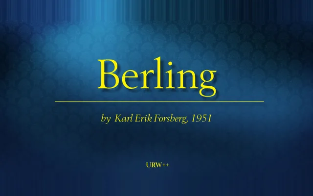 Berling specimen from URW Type Foundry