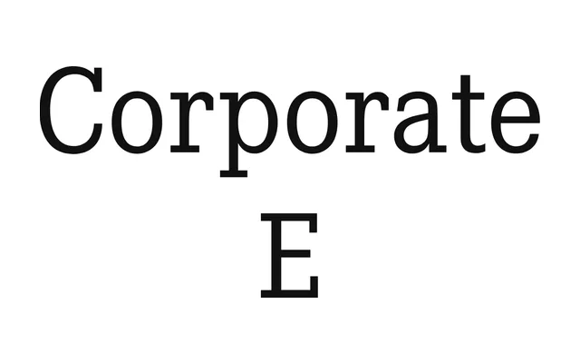 Corporate E specimen from URW Type Foundry