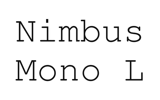 Nimbus Mono L specimen from URW Type Foundry