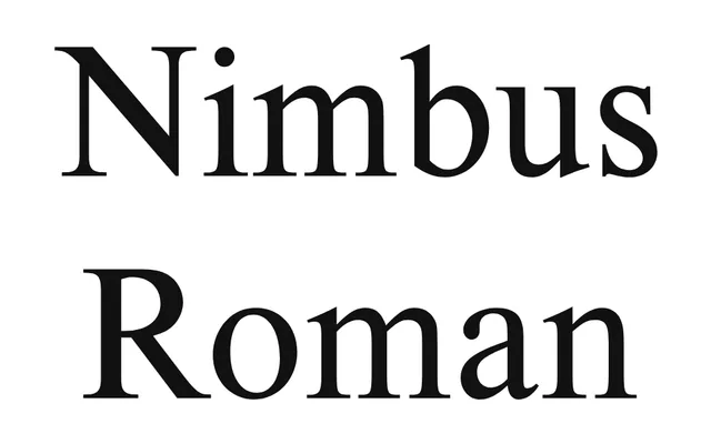 Nimbus Roman specimen from URW Type Foundry