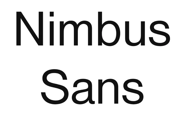 Nimbus Sans specimen from URW Type Foundry