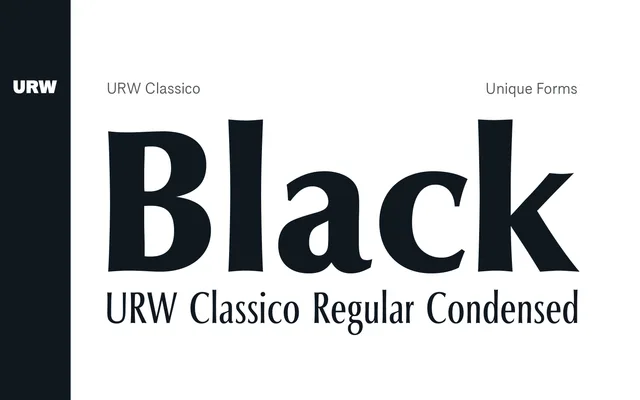 URW Classico specimen from URW Type Foundry