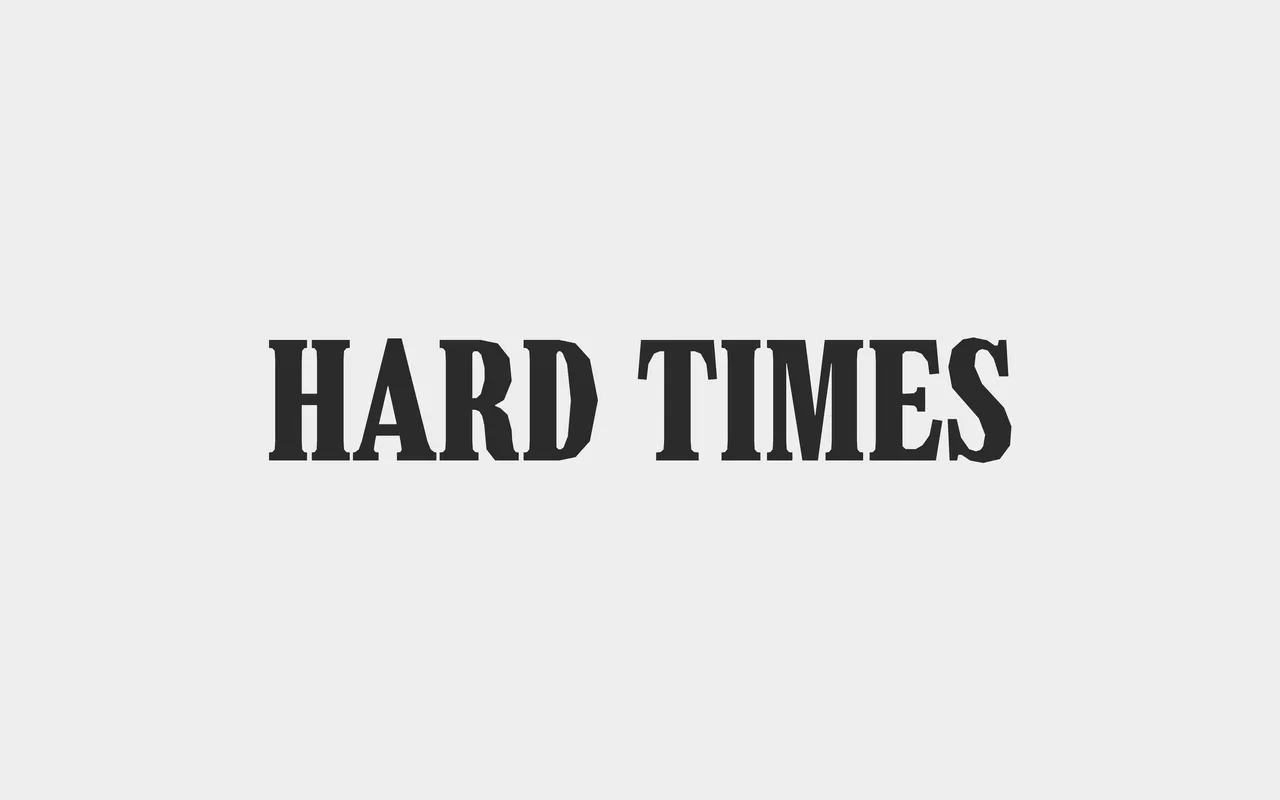 Hard Times specimen from Vanilla Type