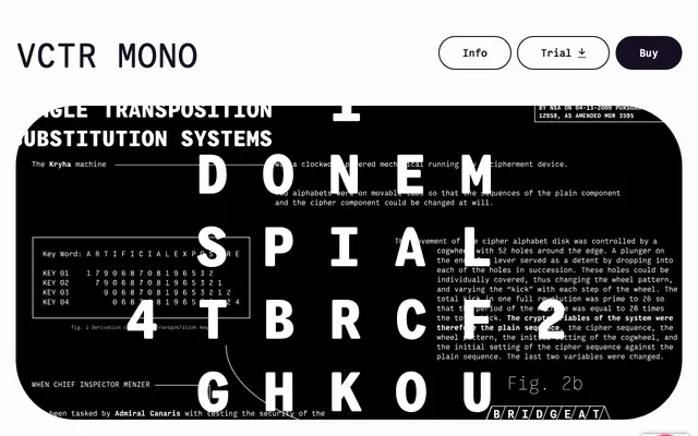 VCTR Mono specimen from Vectro