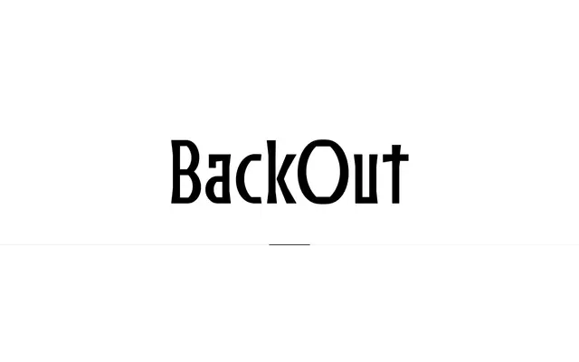 BackOut specimen from Velvetyne
