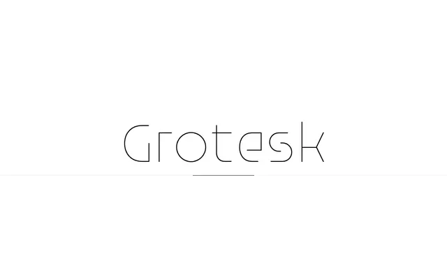 Grotesk specimen from Velvetyne