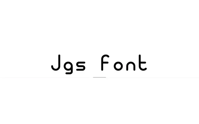 Jgs font specimen from Velvetyne