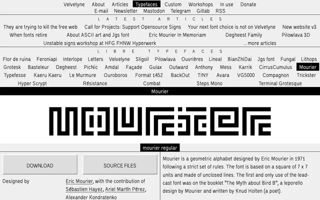 Mourier specimen from Velvetyne