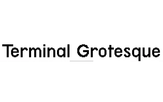 Terminal Grotesque specimen from Velvetyne