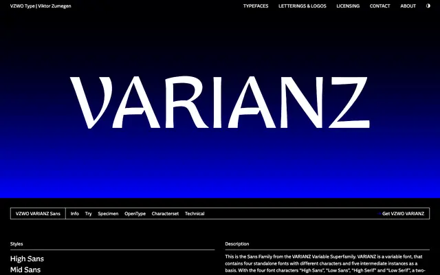 VZWO VARIANZ Sans specimen from VZWO Type
