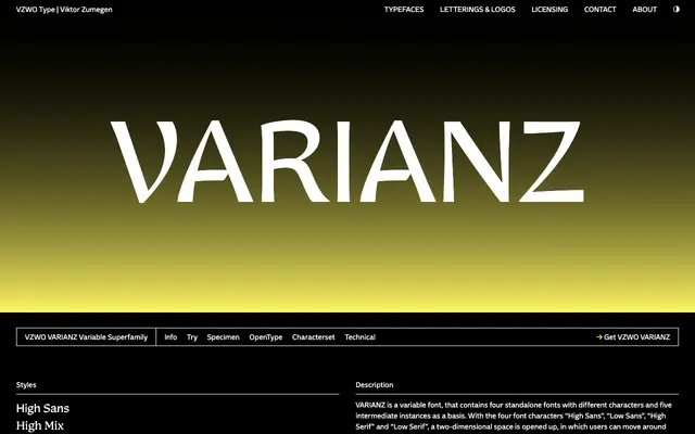 VZWO VARIANZ specimen from VZWO Type