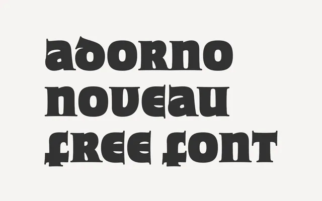 Adorno Noveau specimen from W Type Foundry