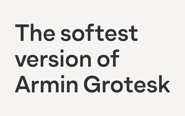 Armin Soft specimen from W Type Foundry