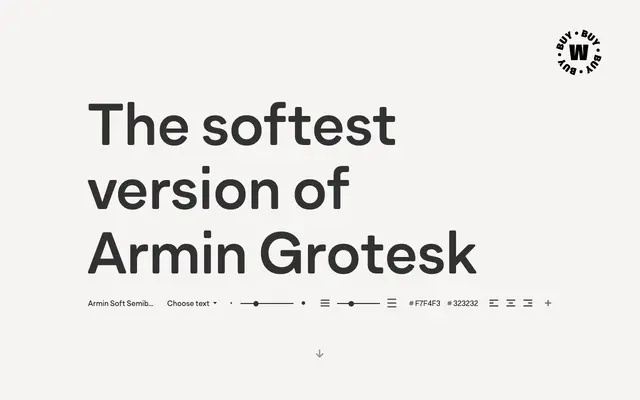 Armin Soft specimen from W Type Foundry
