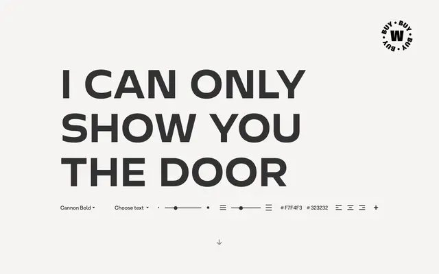 Cannon specimen from W Type Foundry