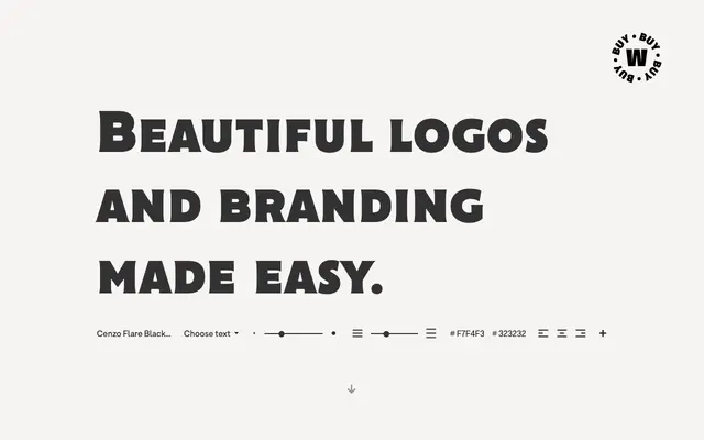 Cenzo Flare specimen from W Type Foundry