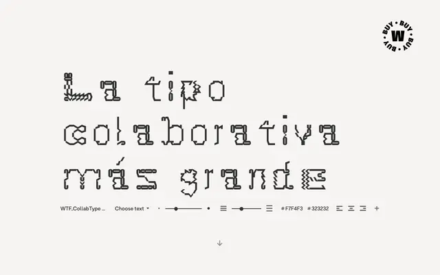 Collab Type specimen from W Type Foundry
