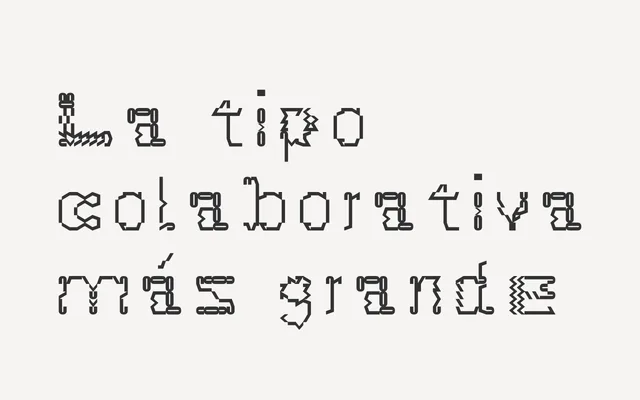 Collab Type specimen from W Type Foundry