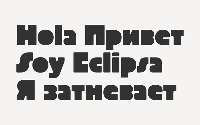 Eclipsa specimen from W Type Foundry