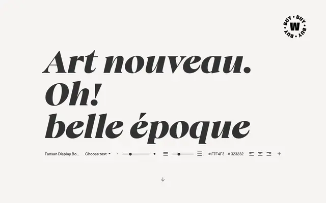 Fansan specimen from W Type Foundry