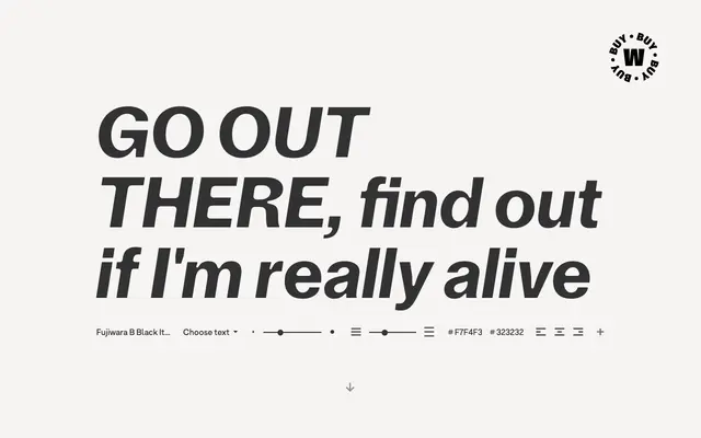 Fujiwara specimen from W Type Foundry