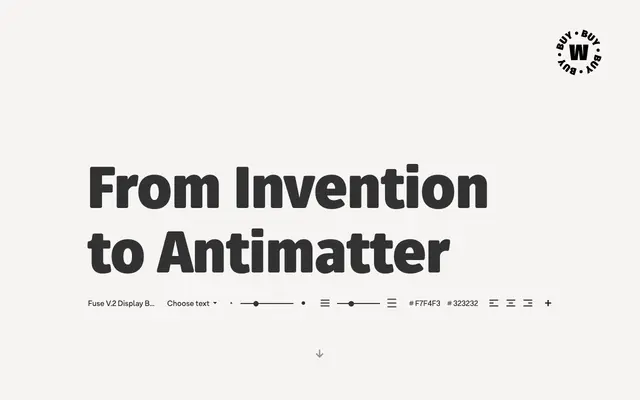 Fuse V.2 specimen from W Type Foundry