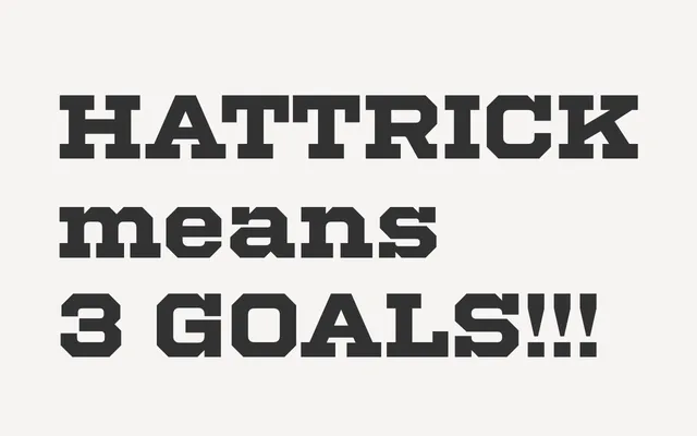Hattrick specimen from W Type Foundry
