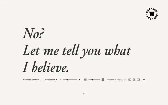 Hermann specimen from W Type Foundry