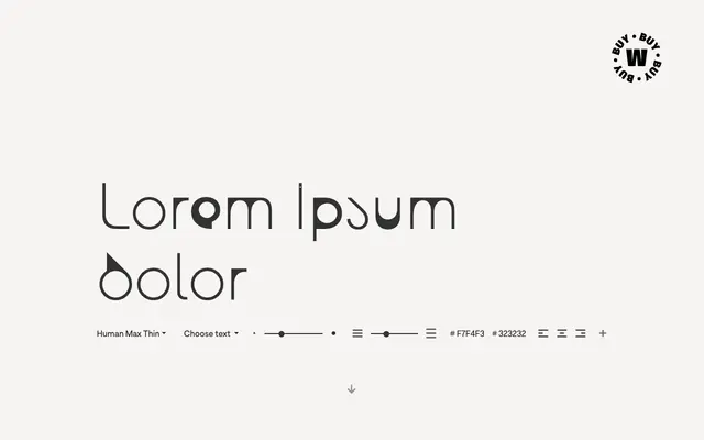 Human Max specimen from W Type Foundry
