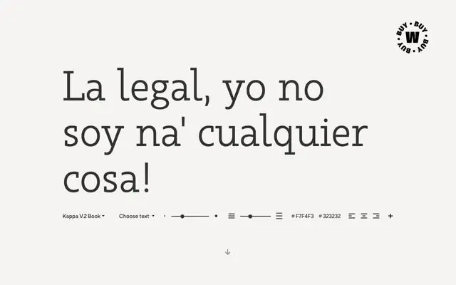 Kappa V.2 specimen from W Type Foundry