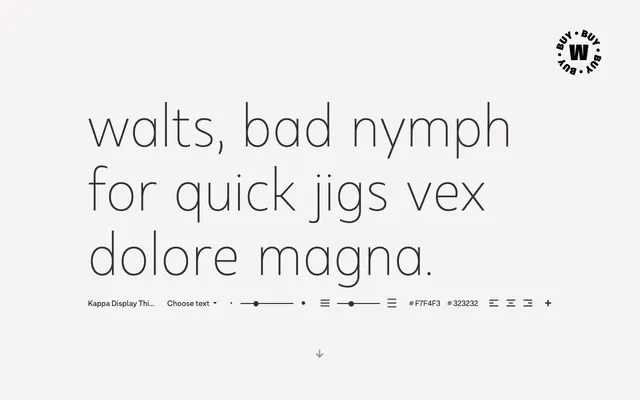 Kappa specimen from W Type Foundry