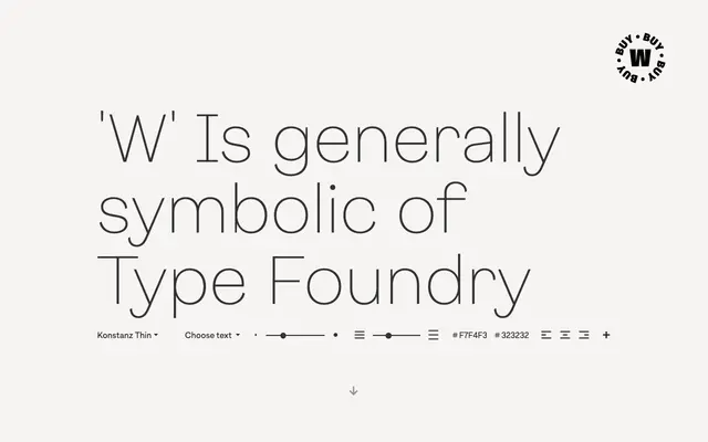 Konstanz specimen from W Type Foundry