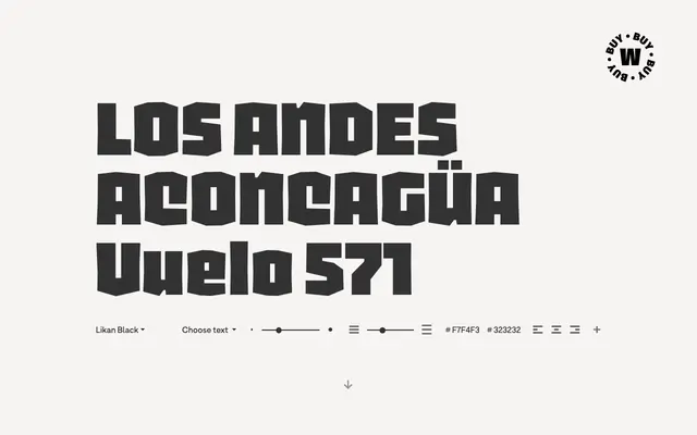 Likan specimen from W Type Foundry