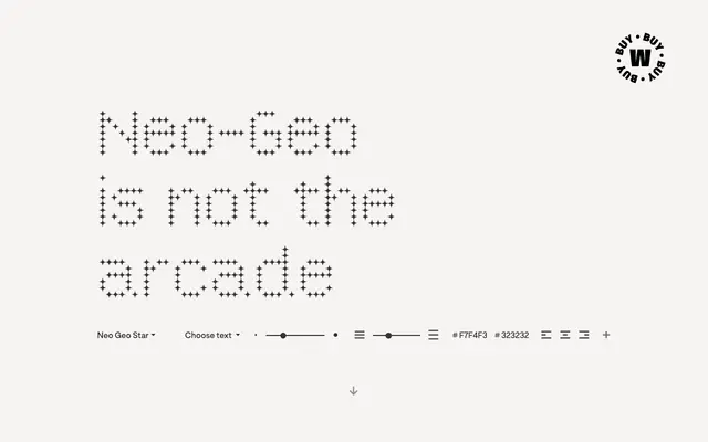 Neo-Geo specimen from W Type Foundry