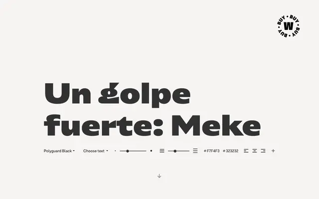 Polyguard specimen from W Type Foundry