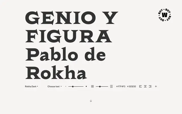 Rokha specimen from W Type Foundry