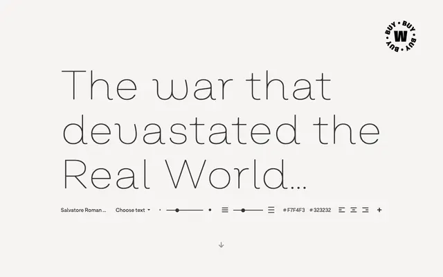 Salvatore specimen from W Type Foundry