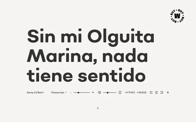 Sonny Gothic V.2 specimen from W Type Foundry