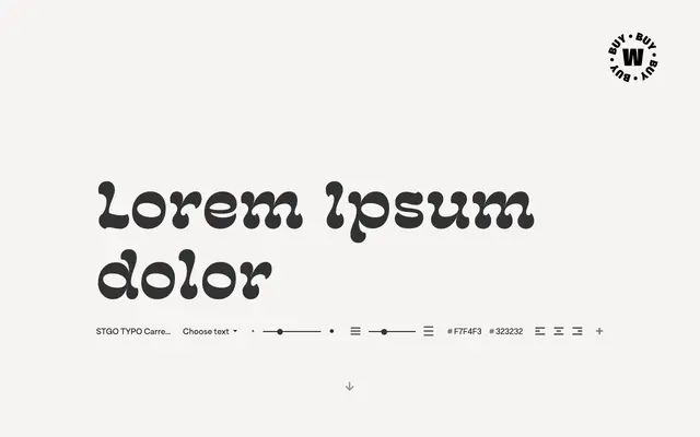 STGO TYPO specimen from W Type Foundry
