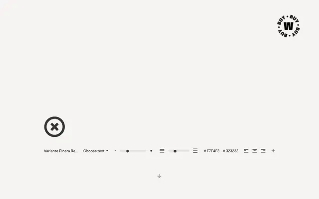 Variante Piñera specimen from W Type Foundry